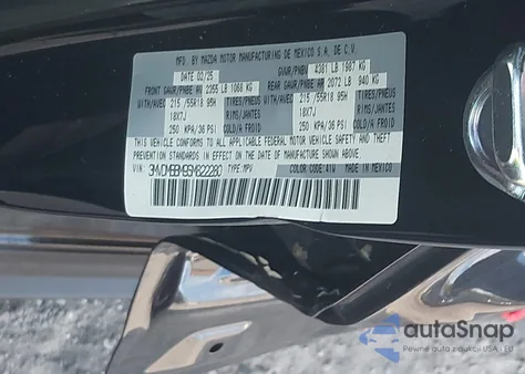 2025 Mazda Cx-30 2.5 S Select Sport from USA, damaged, VIN 3MVDMBBM9SM822280